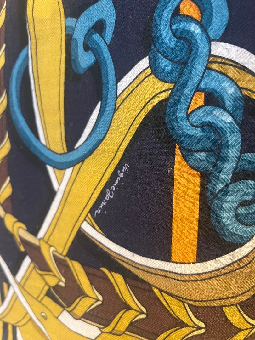 エルメス　カシシル140 乗馬の装具一式　カシミヤシルク