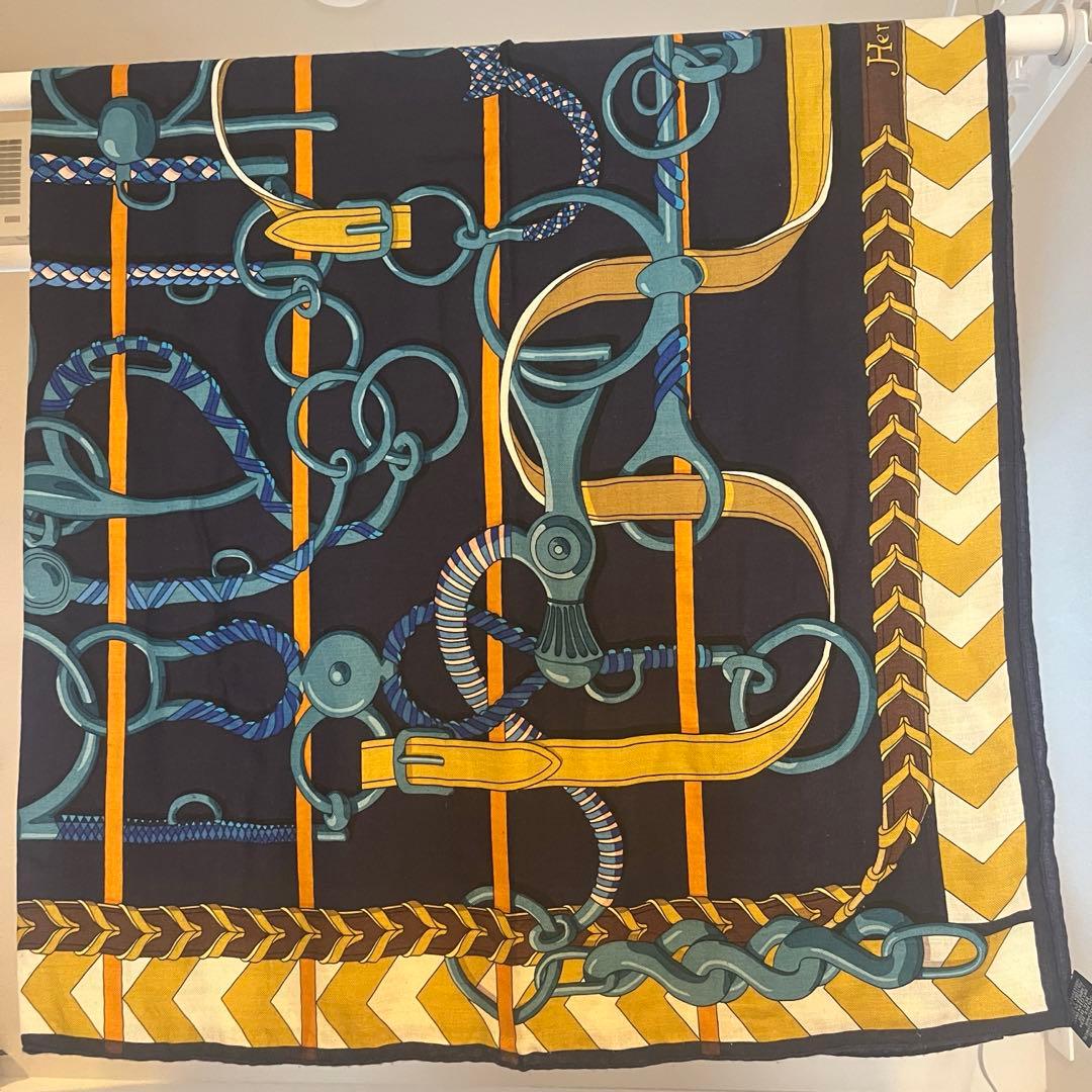 エルメス　カシシル140 乗馬の装具一式　カシミヤシルク