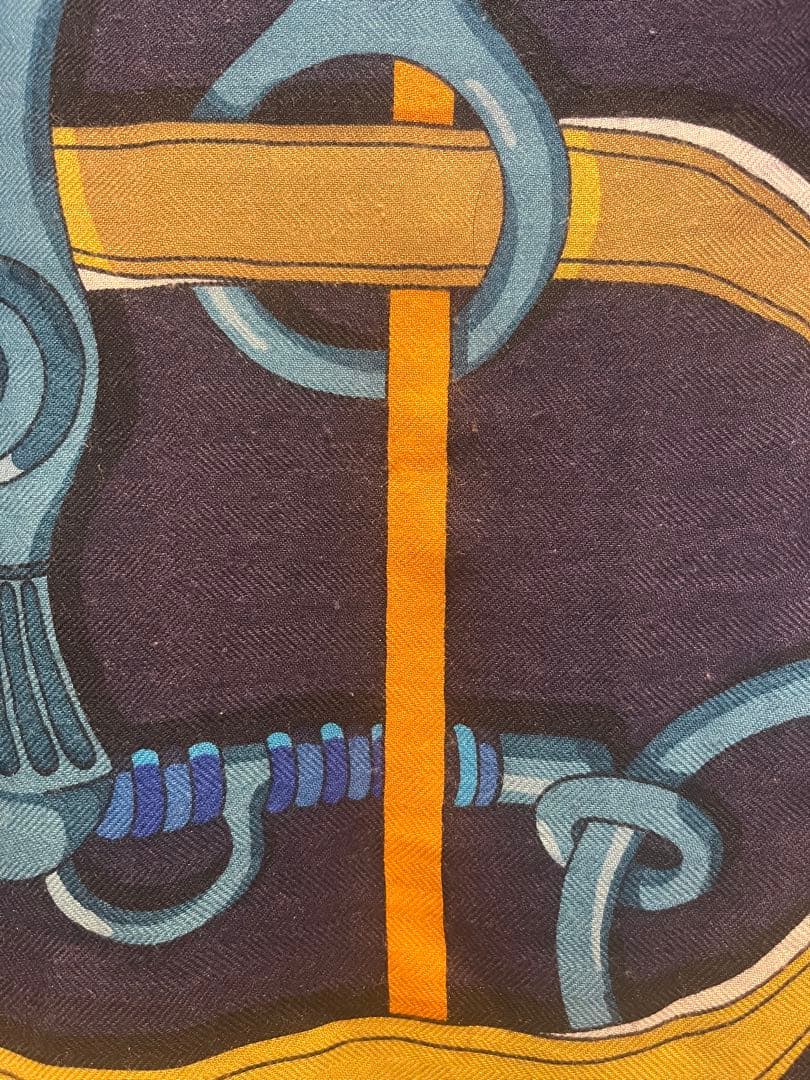 エルメス　カシシル140 乗馬の装具一式　カシミヤシルク