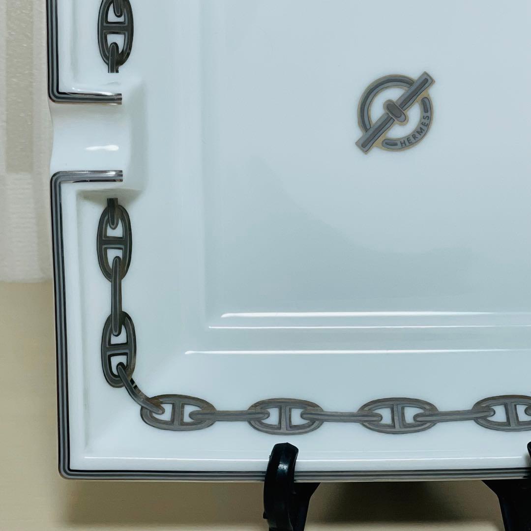 HERMES エルメス シェーヌダンクル アッシュトレイ 灰皿 シルバー