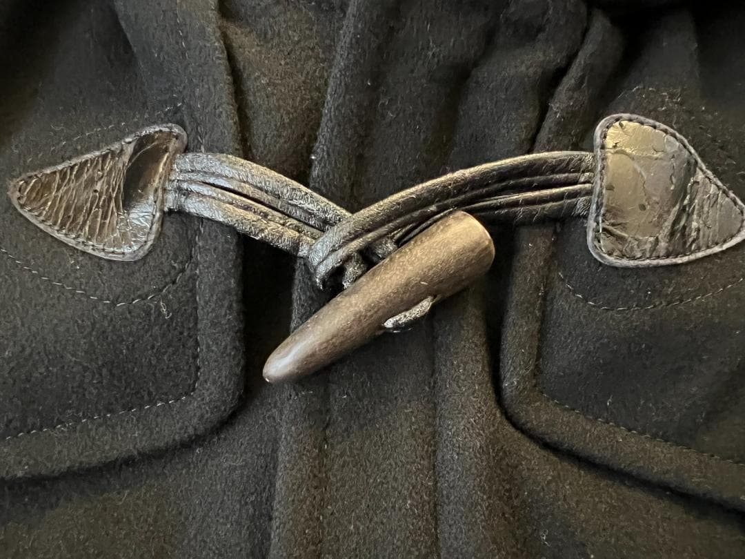 【バーバリーブラックレーベル】ダッフルコート★黒Ｌ