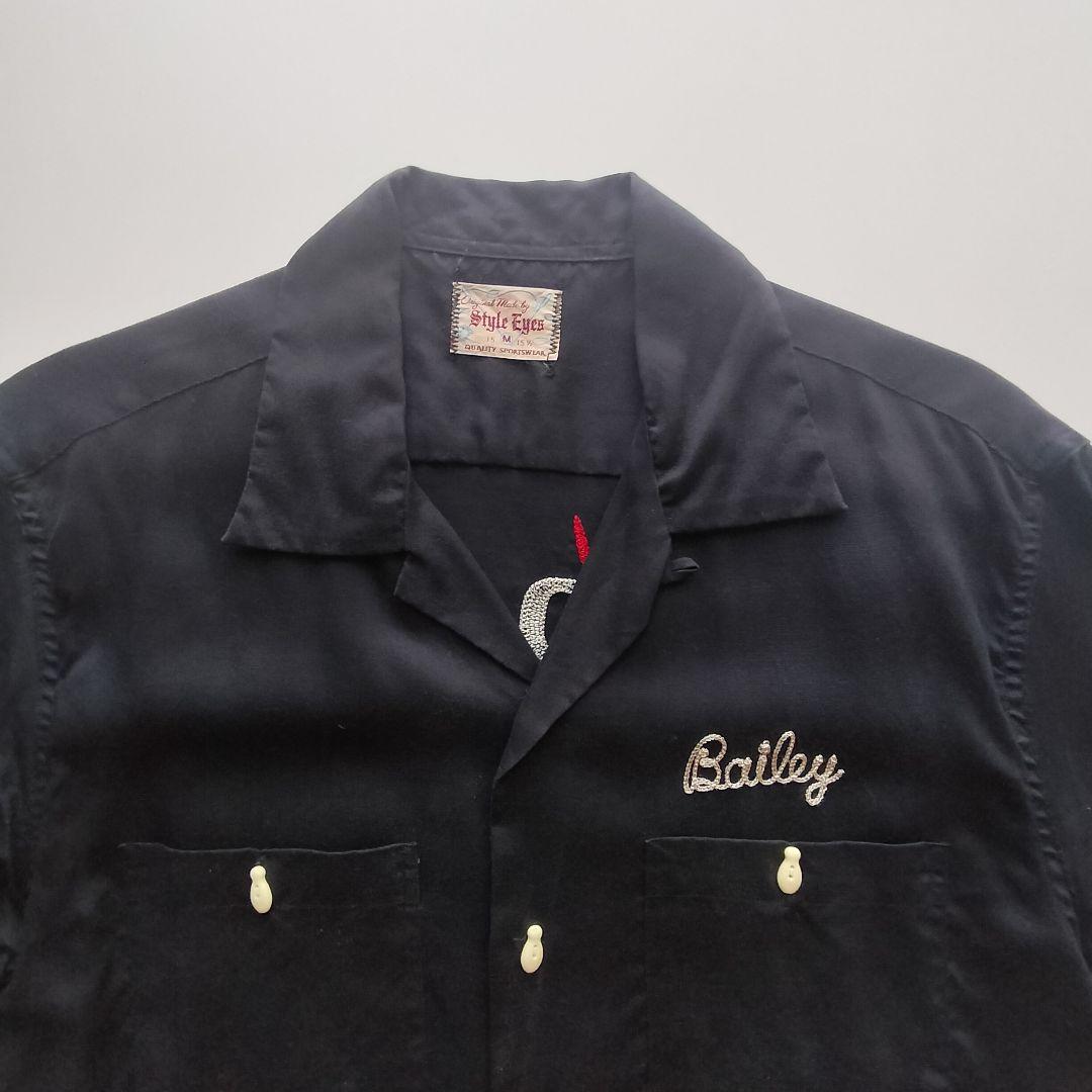 StyleEyes★バックチェーンステッチ★レーヨンボーリングシャツ★美品★M