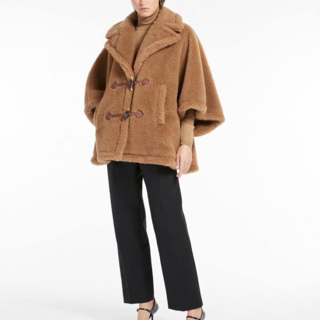 最終マックスマーラ Max Mara ケープ E ポンチョ ブラウン