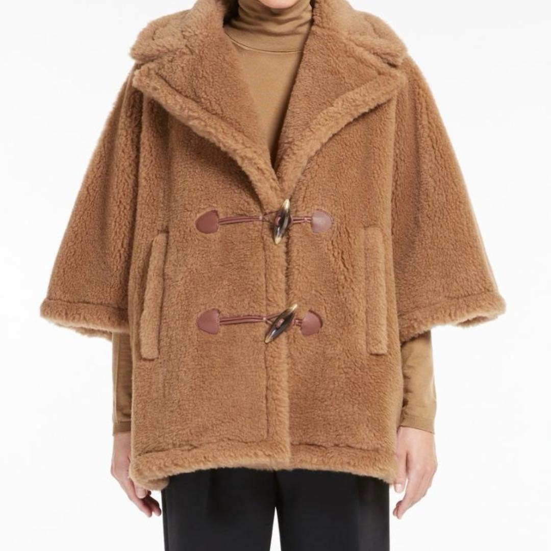 最終マックスマーラ Max Mara ケープ E ポンチョ ブラウン