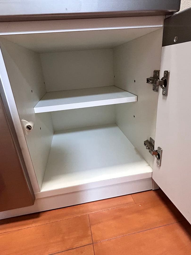 ニトリ　キッチカウンター(アルミナ3 100CT シルバー)