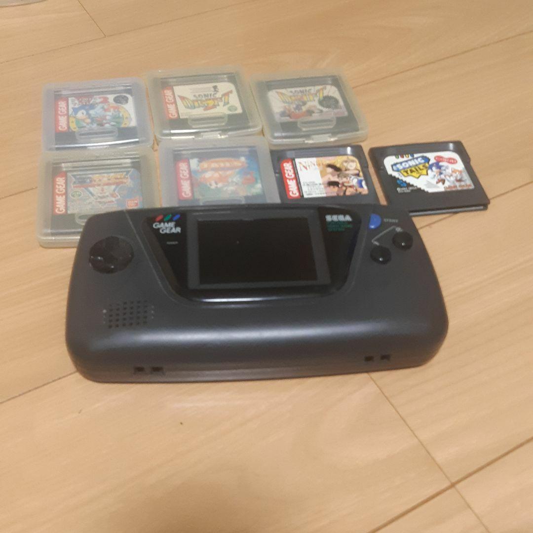 SEGAゲームギア本体(ジャンク品)ソフト7本セット