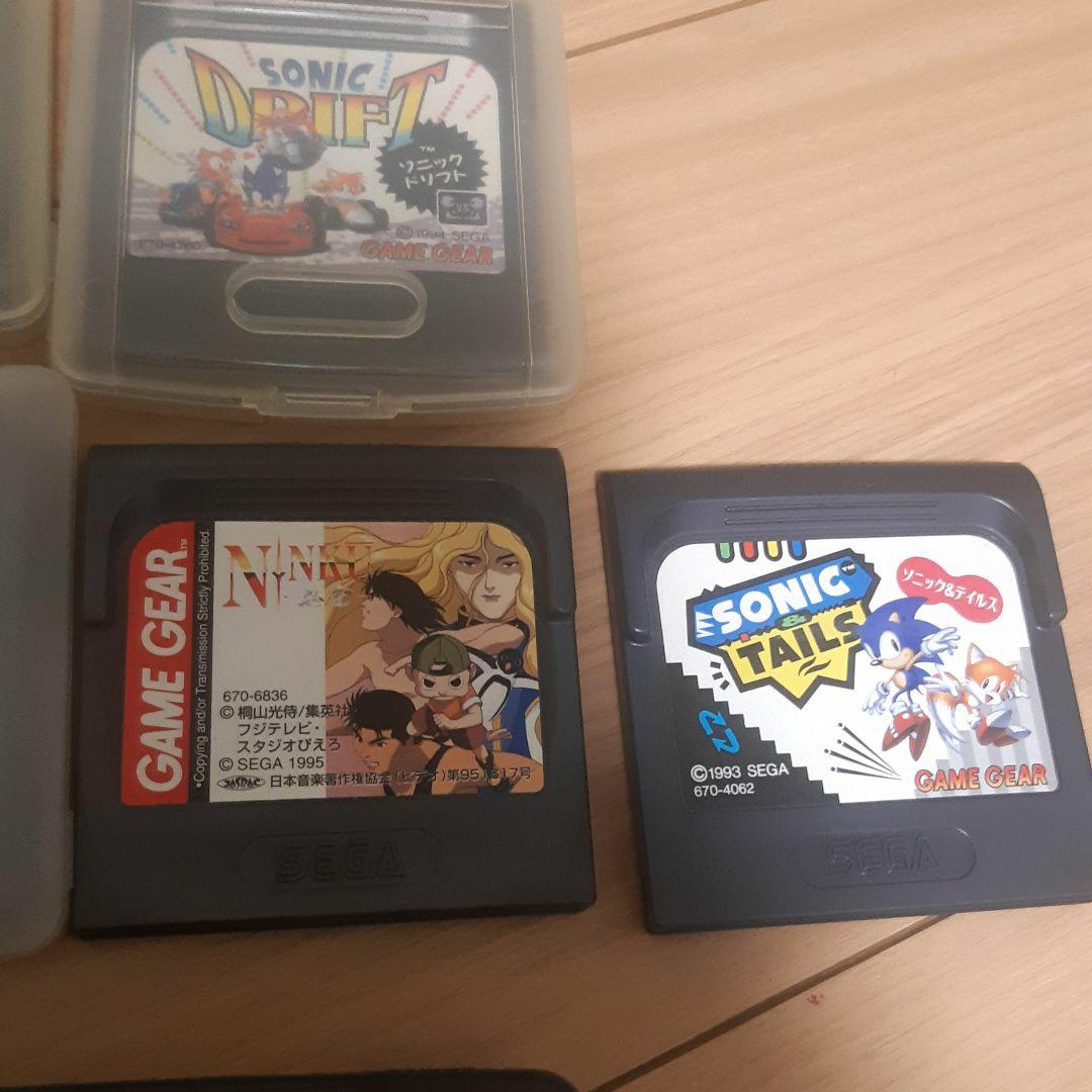 SEGAゲームギア本体(ジャンク品)ソフト7本セット