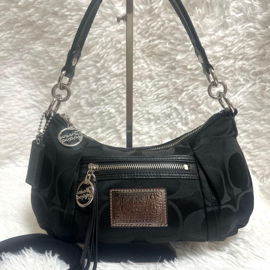 COACH コーチ　ポピー　黒　ワンショルダーバッグ ハンドバッグ　y2k