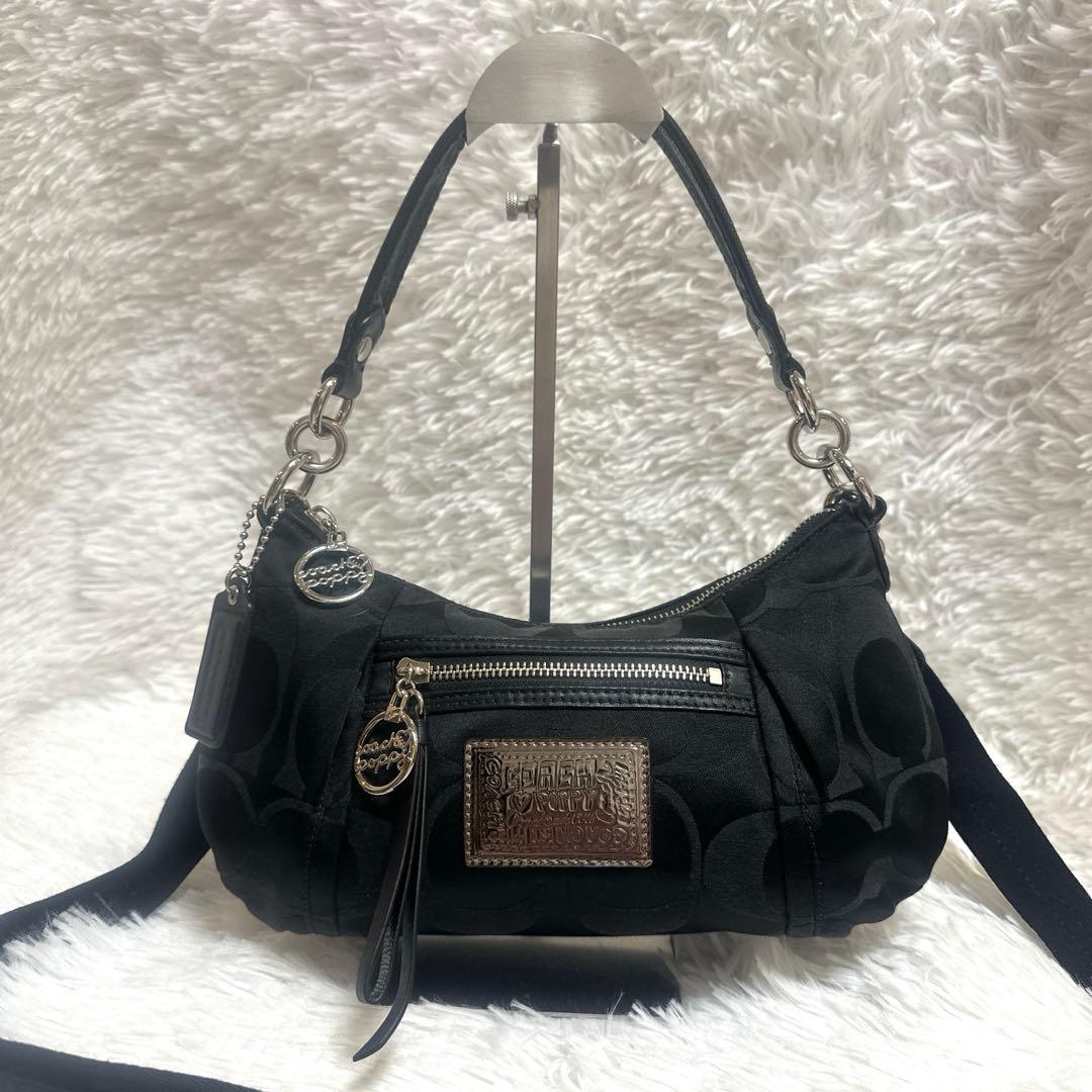 COACH コーチ　ポピー　黒　ワンショルダーバッグ ハンドバッグ　y2k