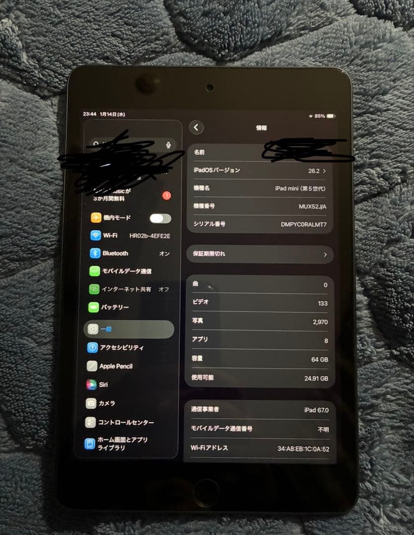Apple iPad mini (第5世代) 64GB スペースグレイ