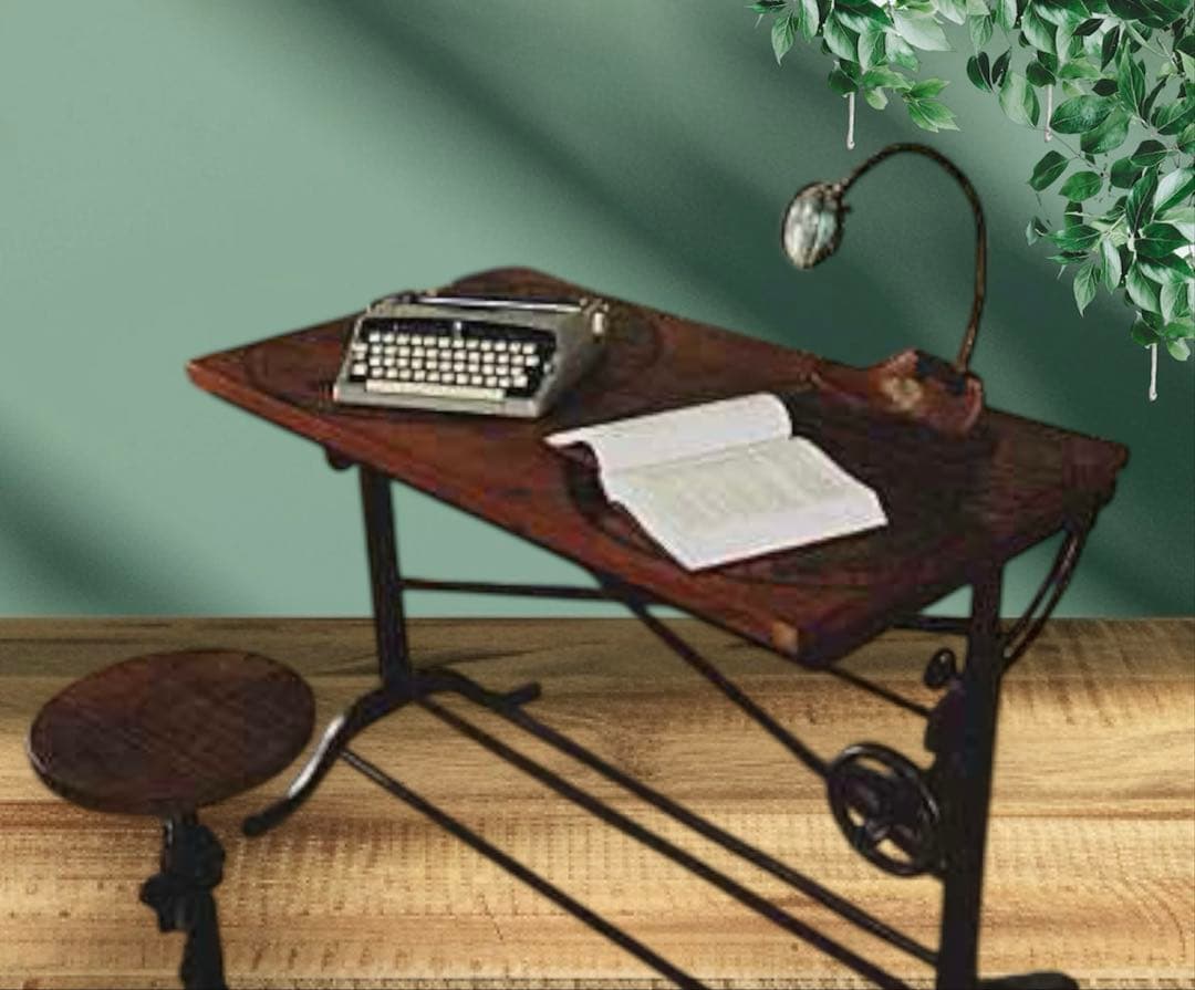ヴィンテージ風作業机 手動クランク式 KLUB14