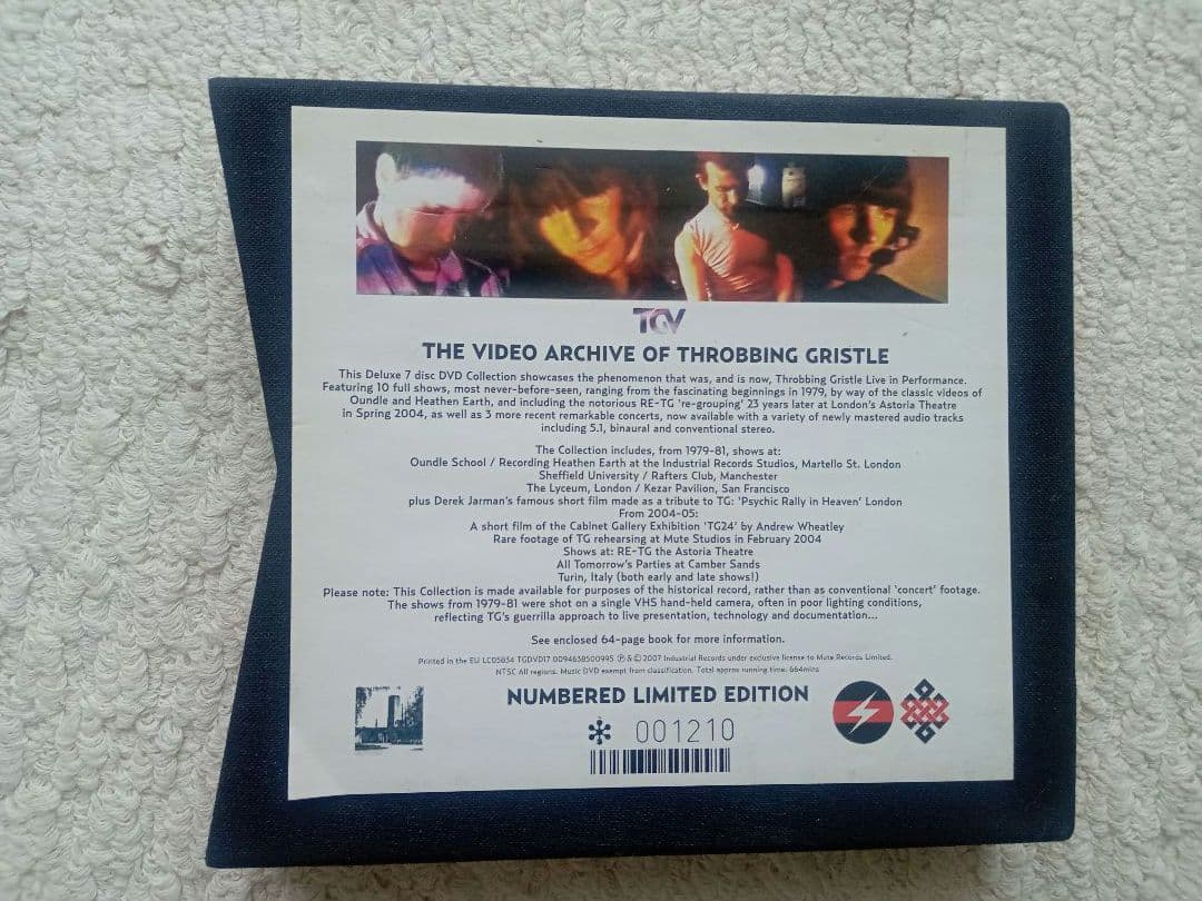 限定ナンバー付き! DVDセット THROBBING GRISTLE TGV