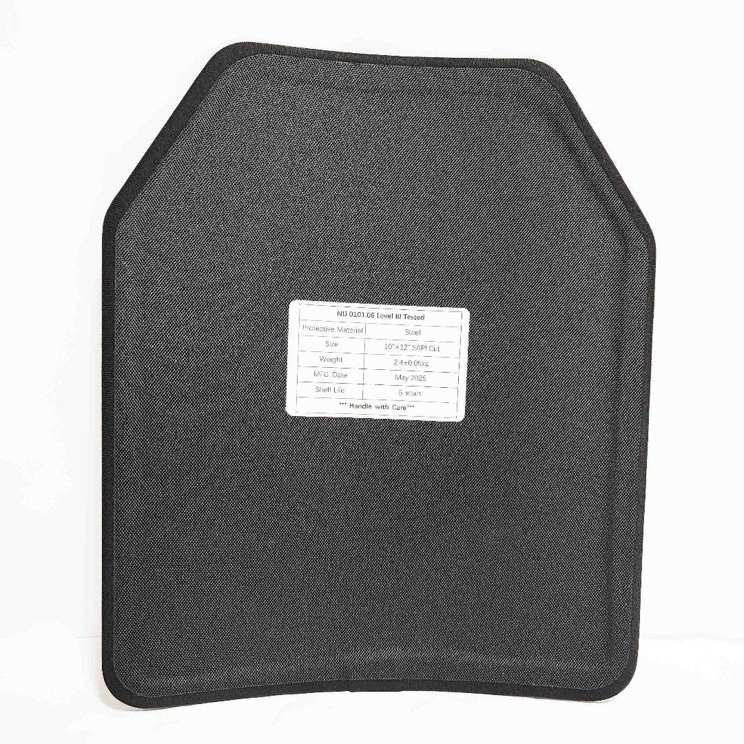 NIJ III レベル３ 防弾プレート 実物 2枚 セット Mサイズ 防弾鋼製