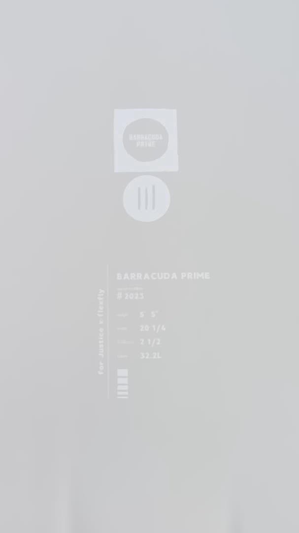 Justiceジャスティスサーフボードflex fly バラクーダプライム5’5