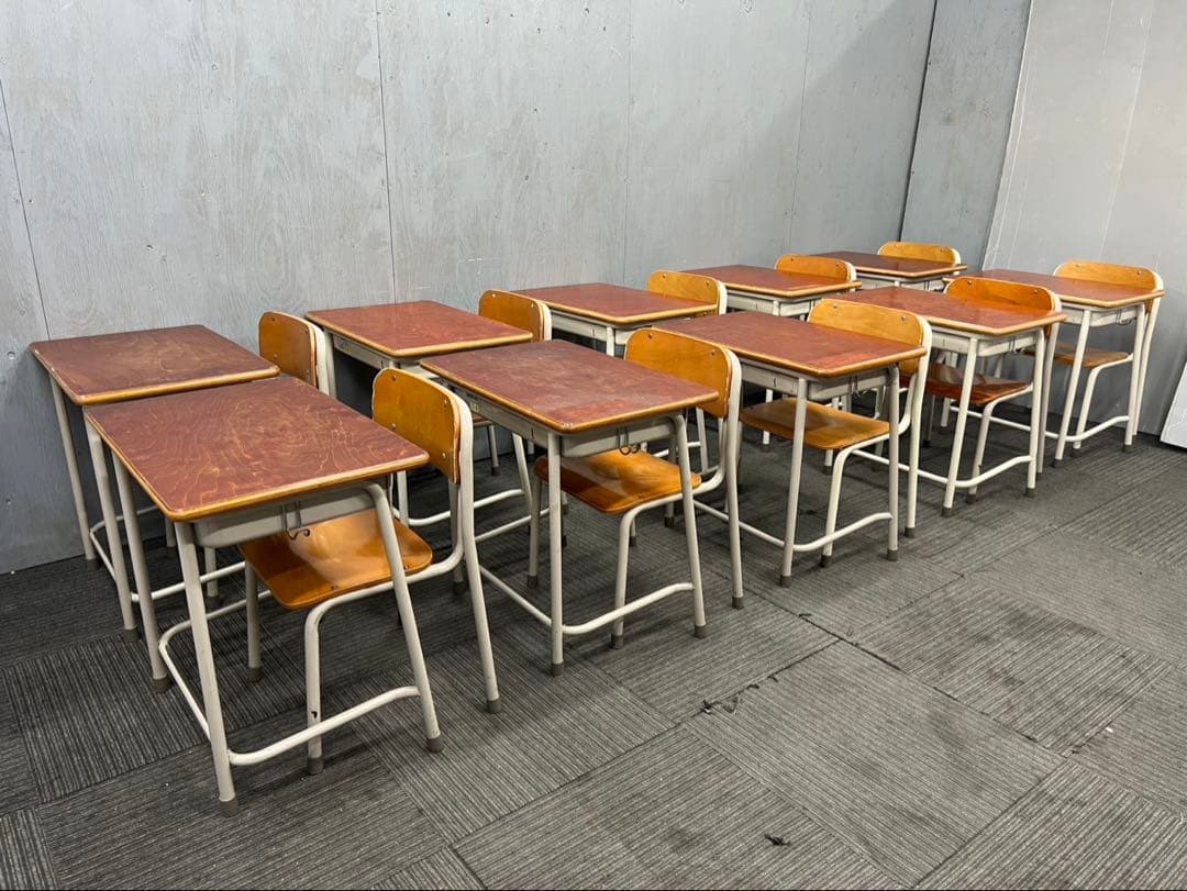 336◆格安配送地域あり◆ダイイチ◆学童机・椅子10組(旧JIS6号)学校学習塾