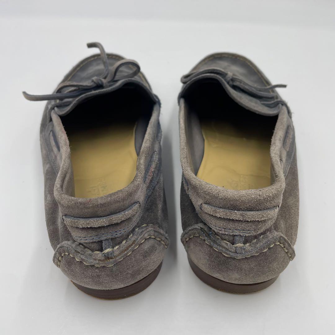 【美品】HERMES スウェード　モカシン　ドライビングシューズ　グレー26cm