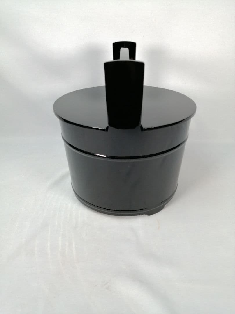 【茶道具】秀穂造　黒手桶水指　水指378