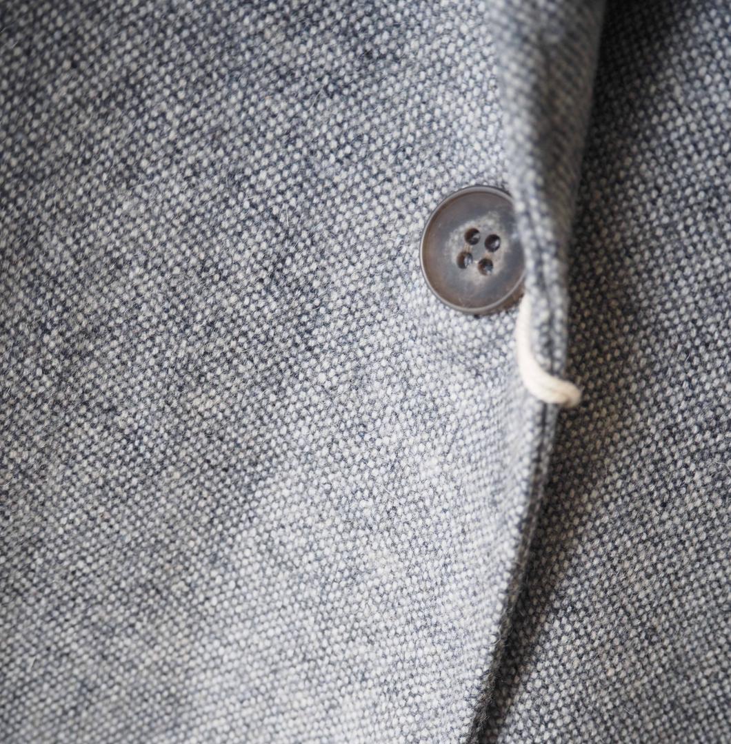 新品値引　08Mab薄グレー*ツイードチェスターコート　ロング 1044