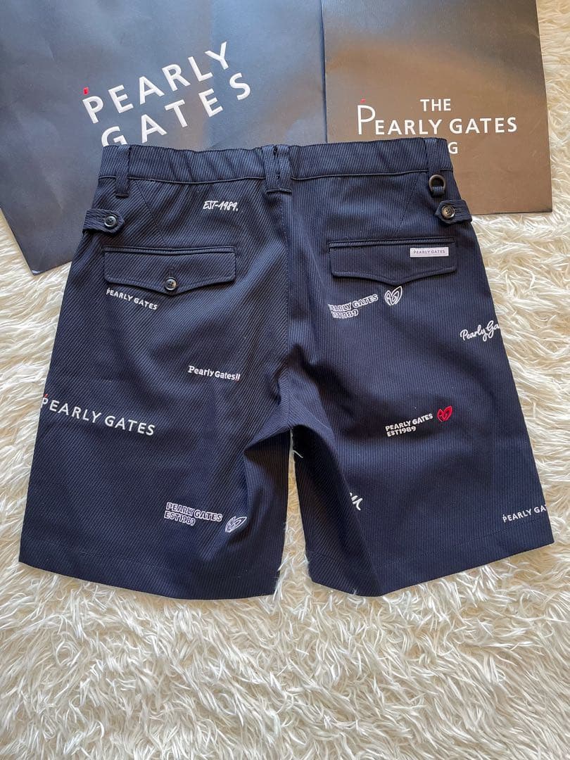 人気完売品パーリーゲイツパロディロゴ柄のカルゼジャガードショートパンツサイズ4