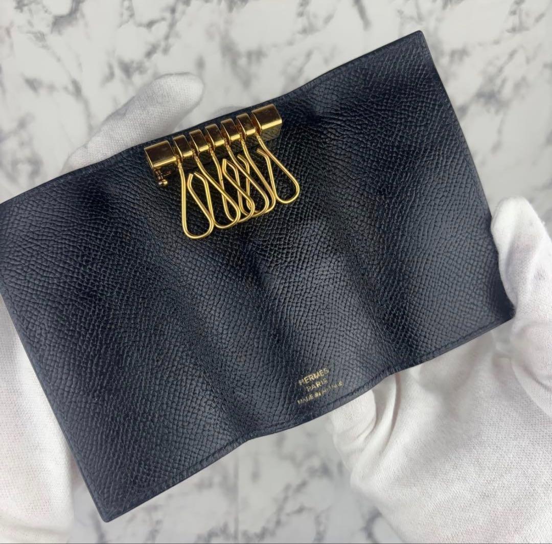 85 HERMES エルメス　べアン　キーケース　6連　L刻印
