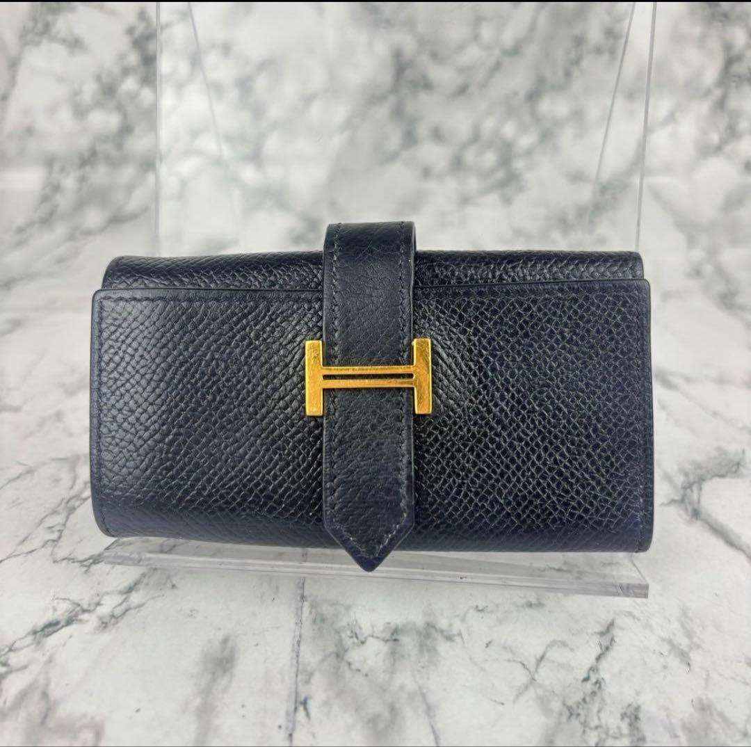 85 HERMES エルメス　べアン　キーケース　6連　L刻印
