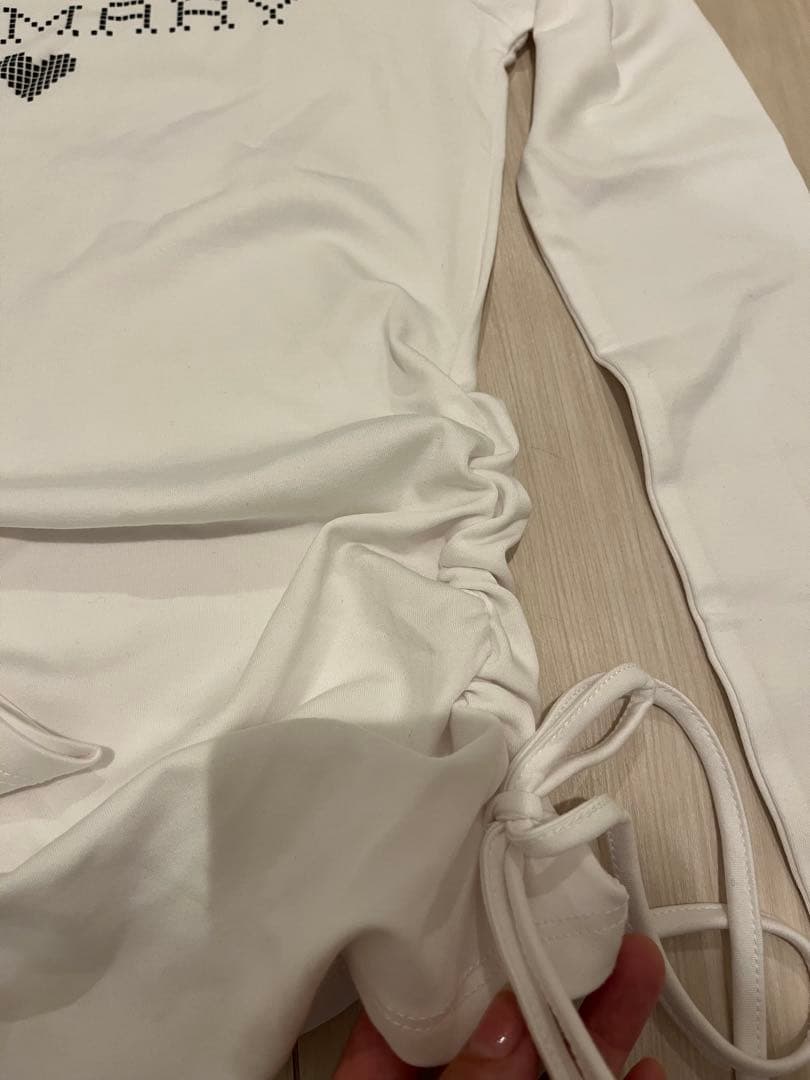 トップス ANDMARY Dot mary logo tops White