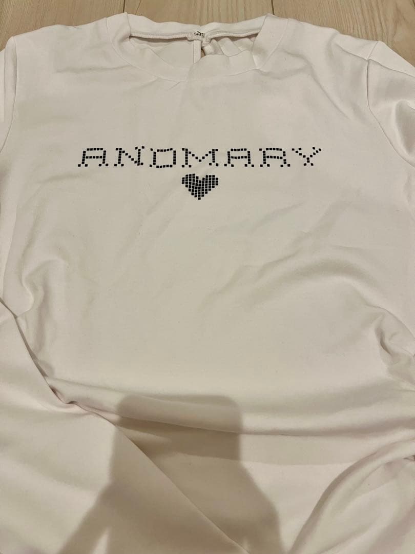 トップス ANDMARY Dot mary logo tops White