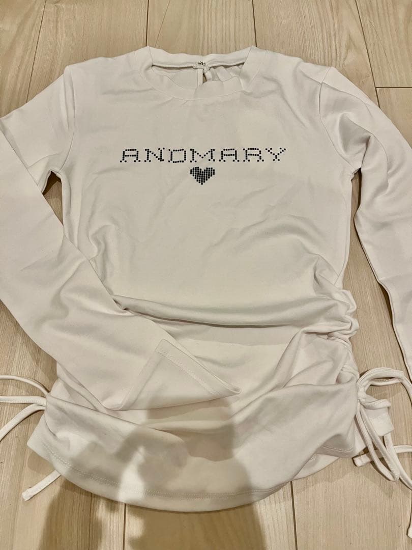 トップス ANDMARY Dot mary logo tops White