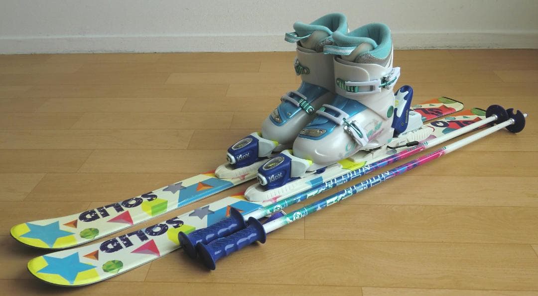 ■■送料無料■SLQ＋Hart■子供用スキーセット■板110/靴21■WAX済■