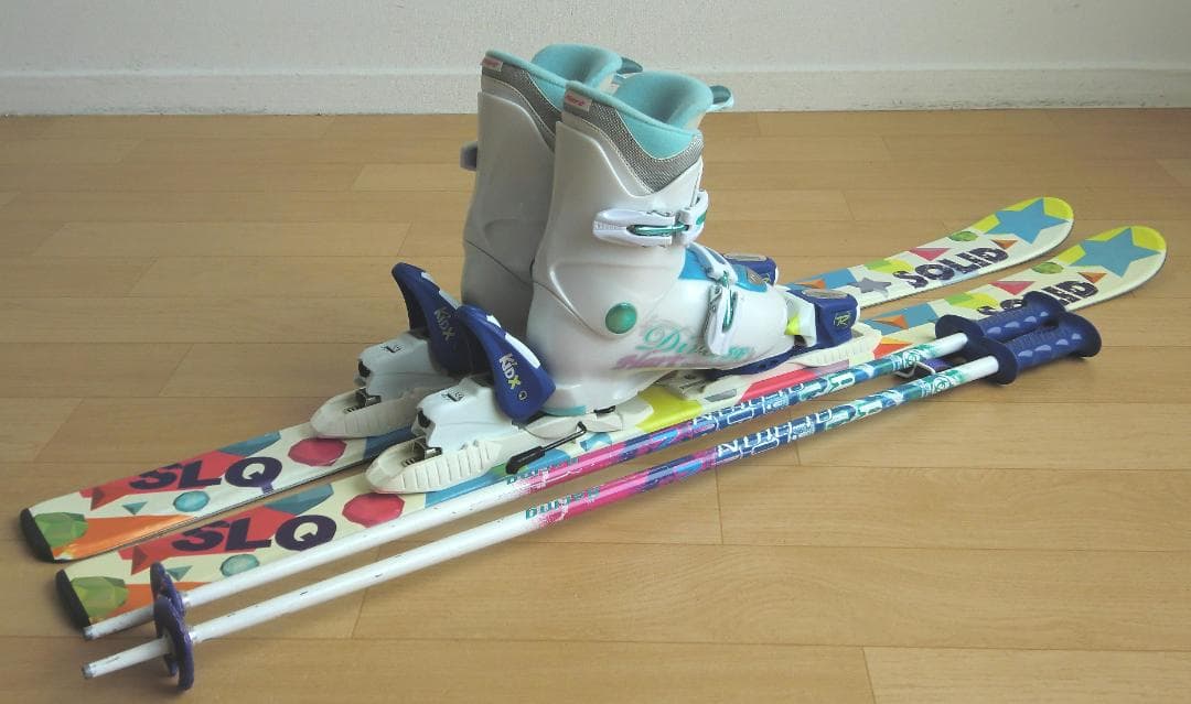 ■■送料無料■SLQ＋Hart■子供用スキーセット■板110/靴21■WAX済■