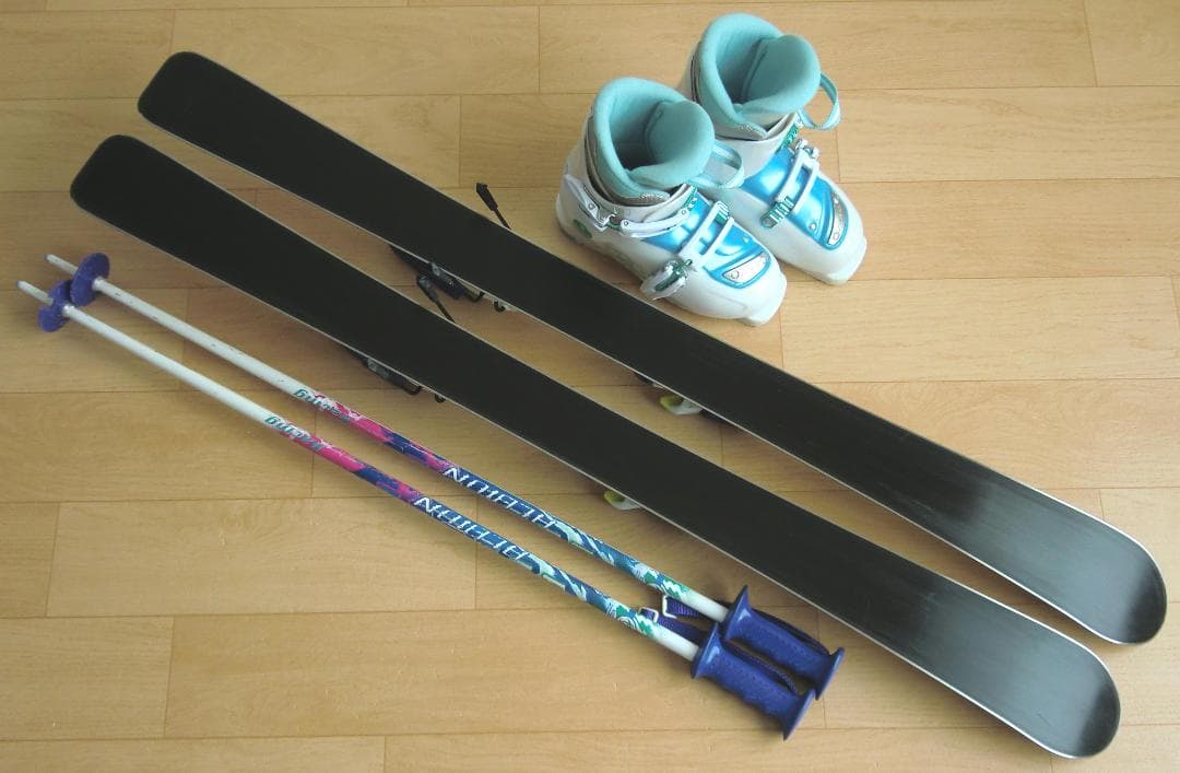 ■■送料無料■SLQ＋Hart■子供用スキーセット■板110/靴21■WAX済■