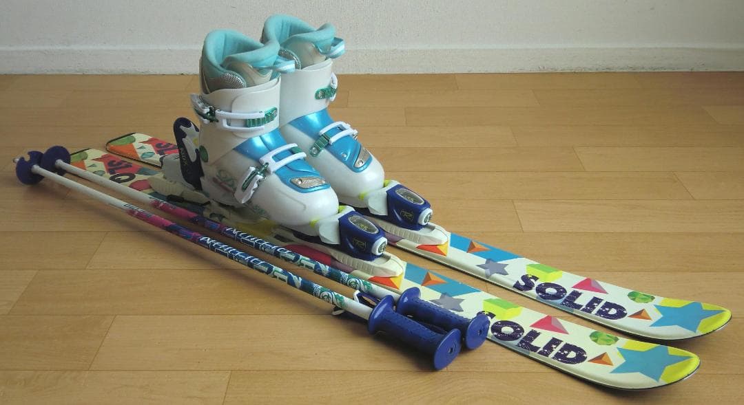 ■■送料無料■SLQ＋Hart■子供用スキーセット■板110/靴21■WAX済■