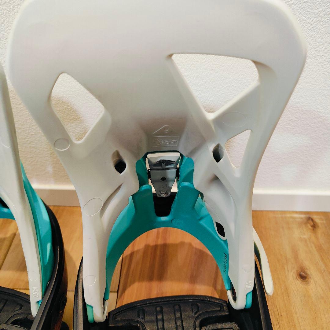 バートン ビンディング ホワイト/ターコイズ　Mサイズ　ステップオン