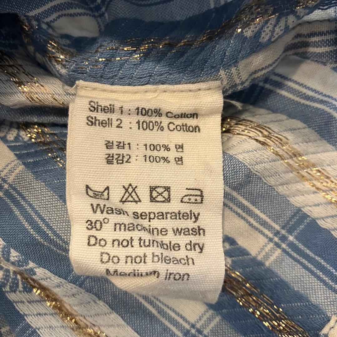 Bonjour bonjour diary ワンピース 4Y 水色　花柄