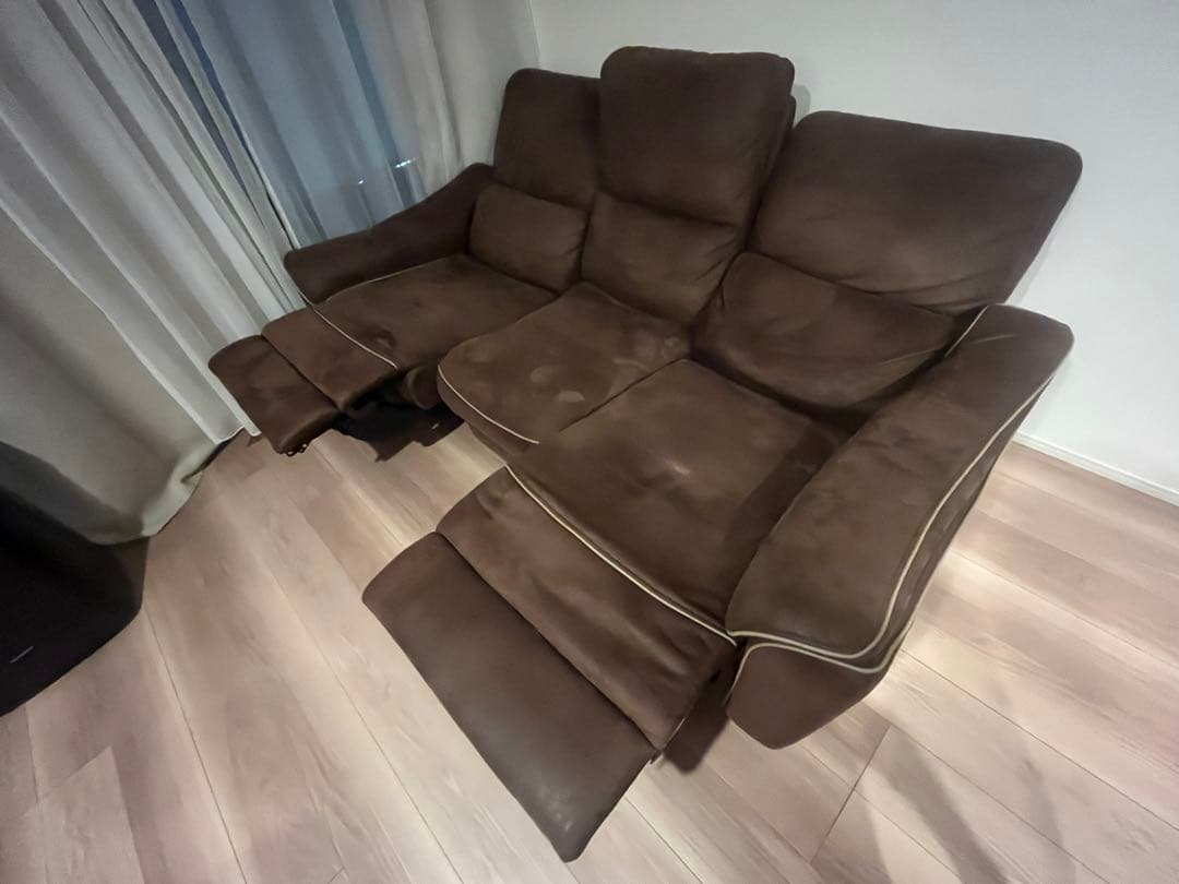 な*あ様 ブラウンリクライニングソファ 3人掛け