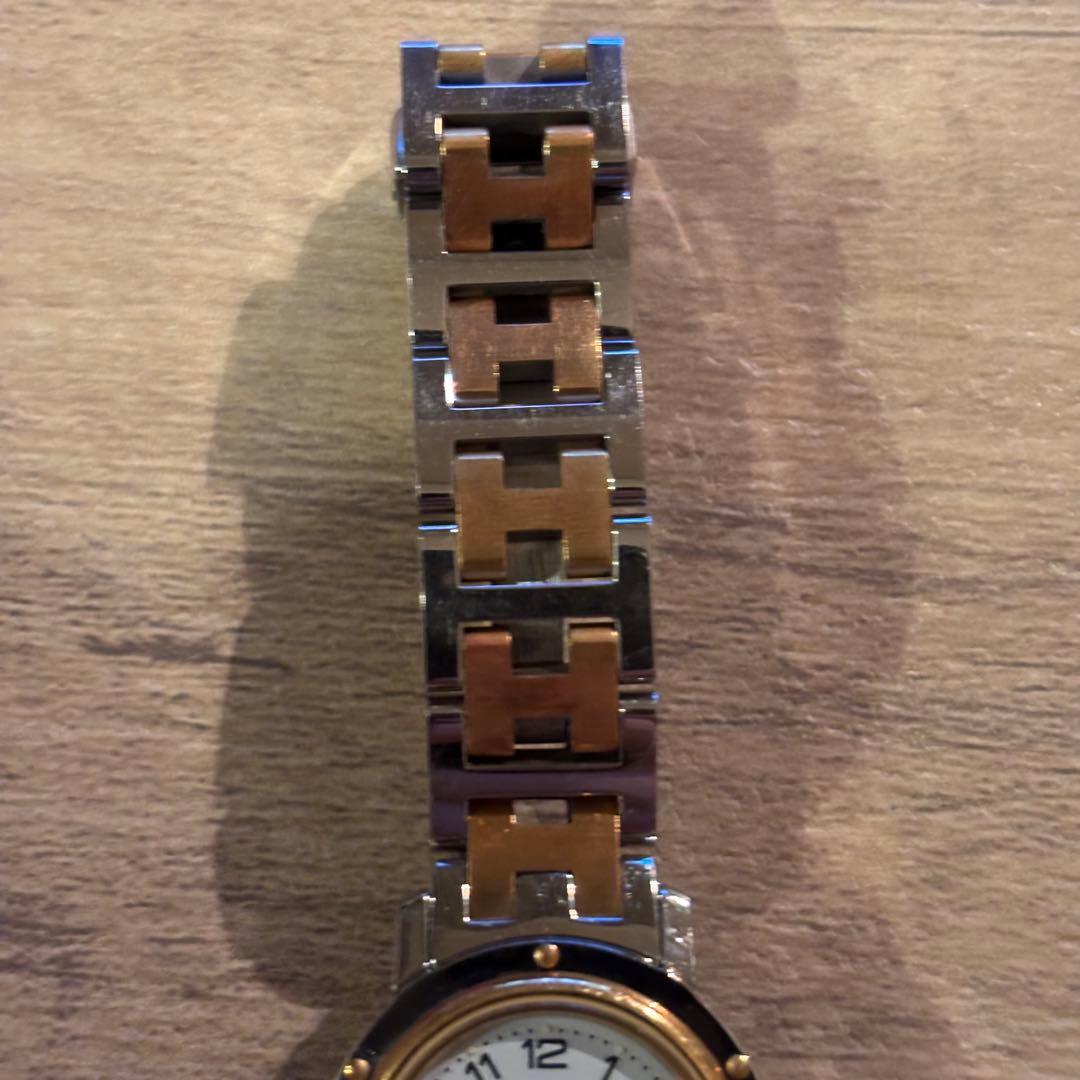 エルメス クリッパー CL4.220 レディース 白文字盤 コンビ クォーツ