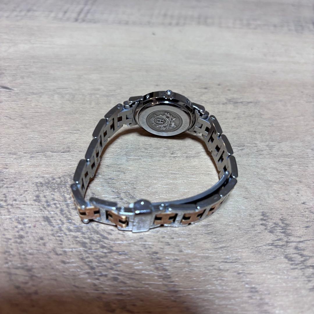 エルメス クリッパー CL4.220 レディース 白文字盤 コンビ クォーツ