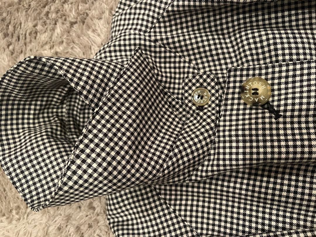 マッキントッシュ ステンカラー ギンガムチェック tomorrowland別注