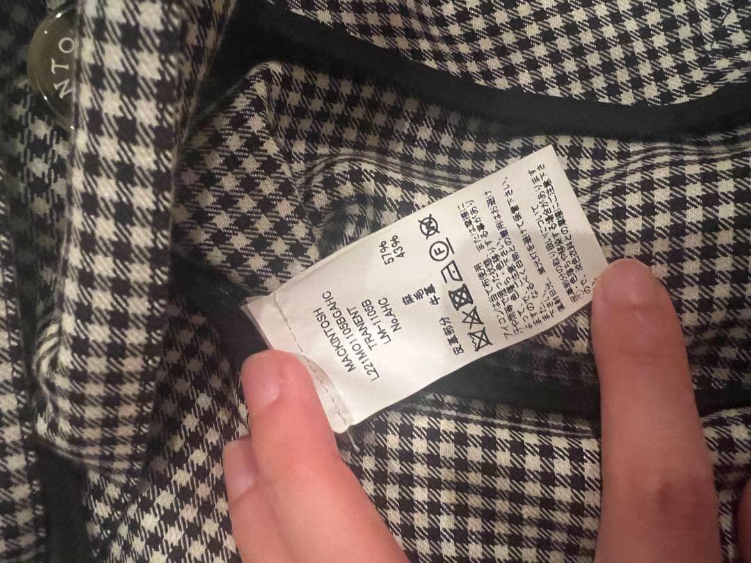 マッキントッシュ ステンカラー ギンガムチェック tomorrowland別注