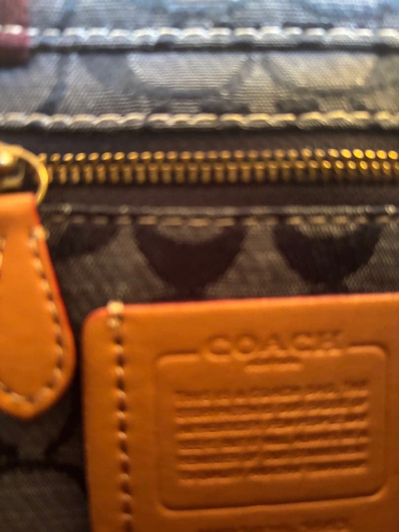 Coach デニム地モノグラムショルダー
