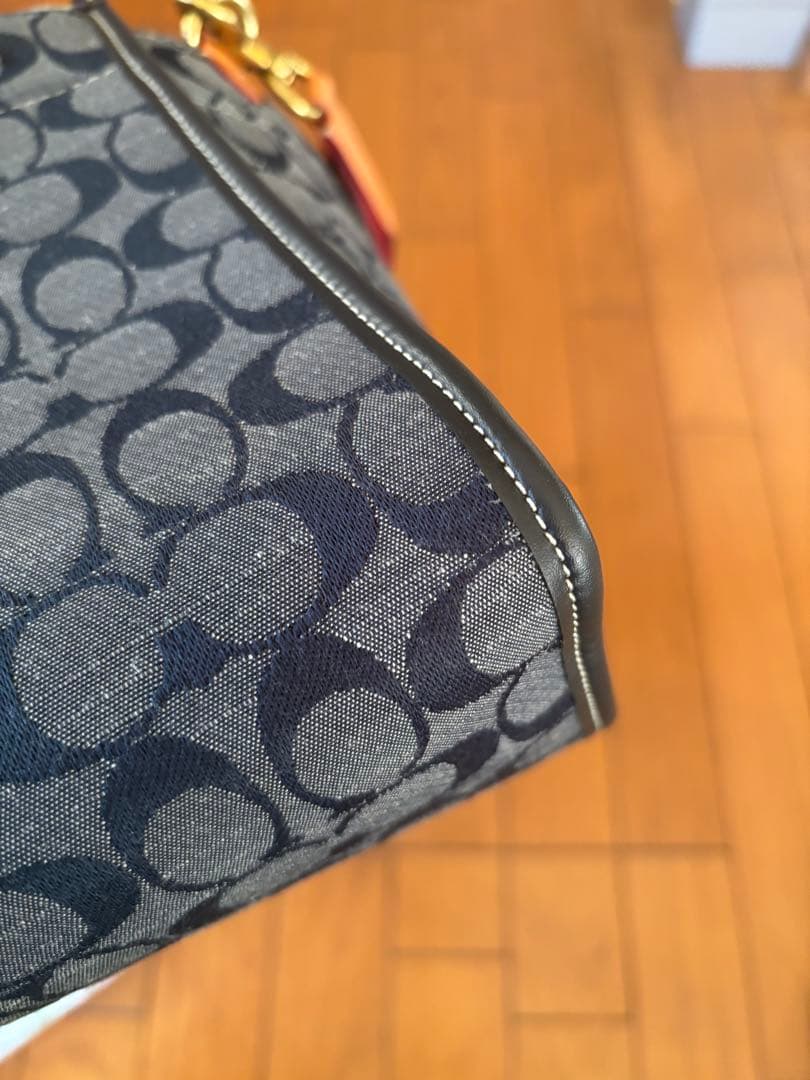 Coach デニム地モノグラムショルダー