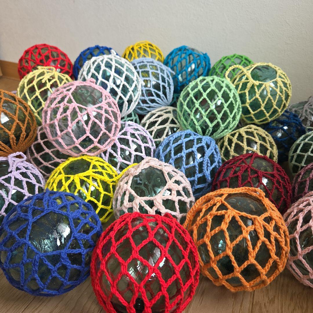 ガラス浮き玉 ガラス玉 １０cmx ４５