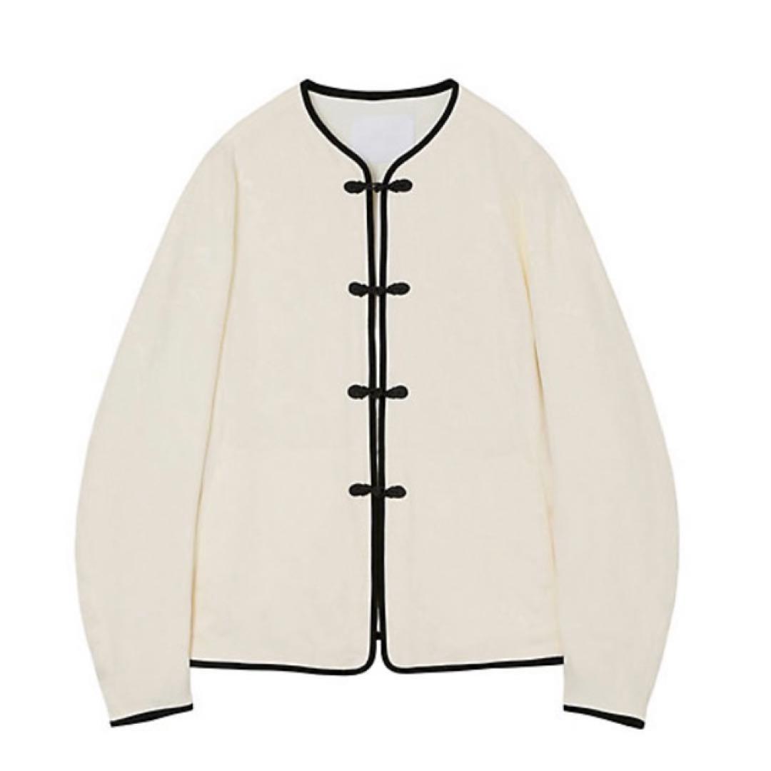 【試着のみ】2023SS mame kurogouchi 鶴チャイナジャケット