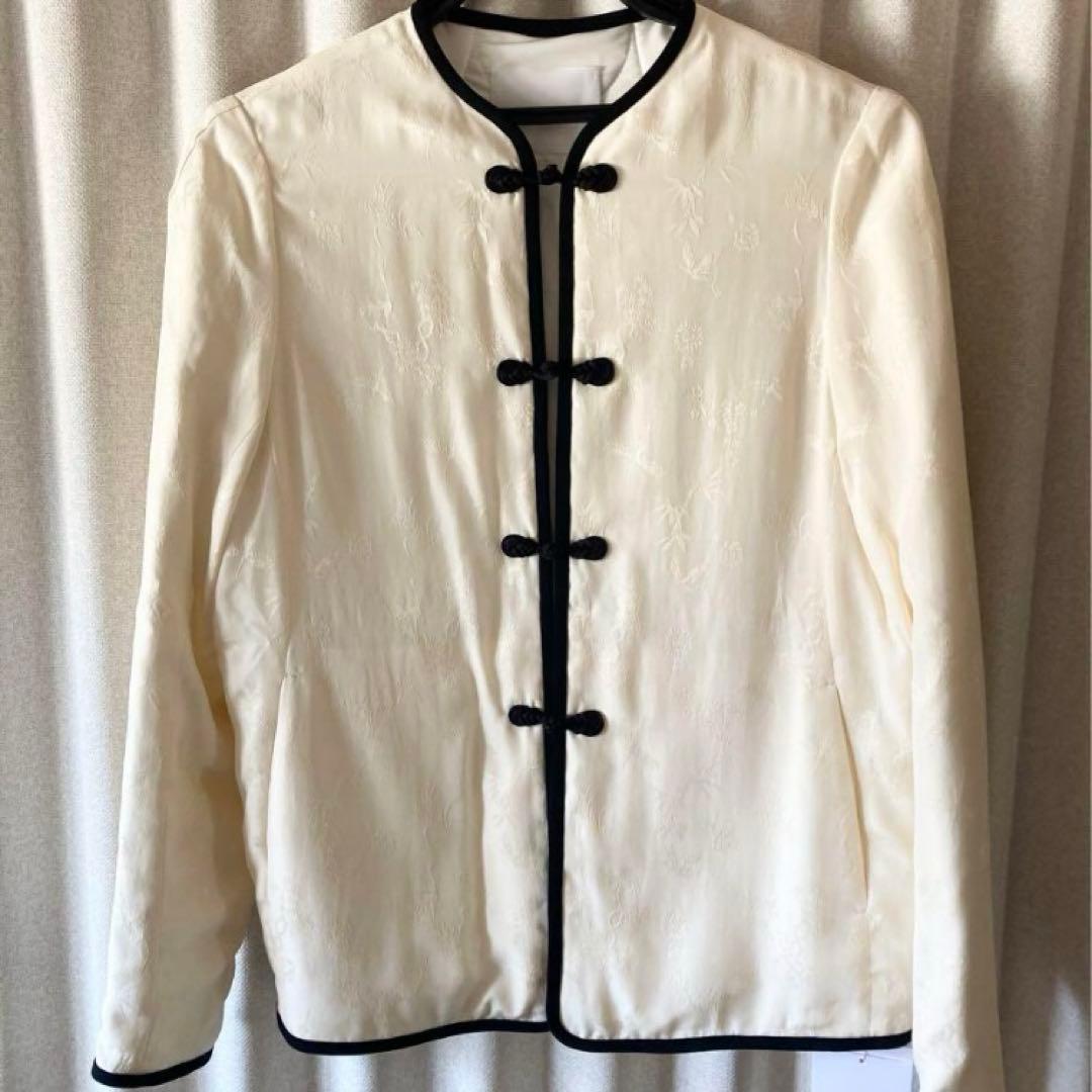 【試着のみ】2023SS mame kurogouchi 鶴チャイナジャケット