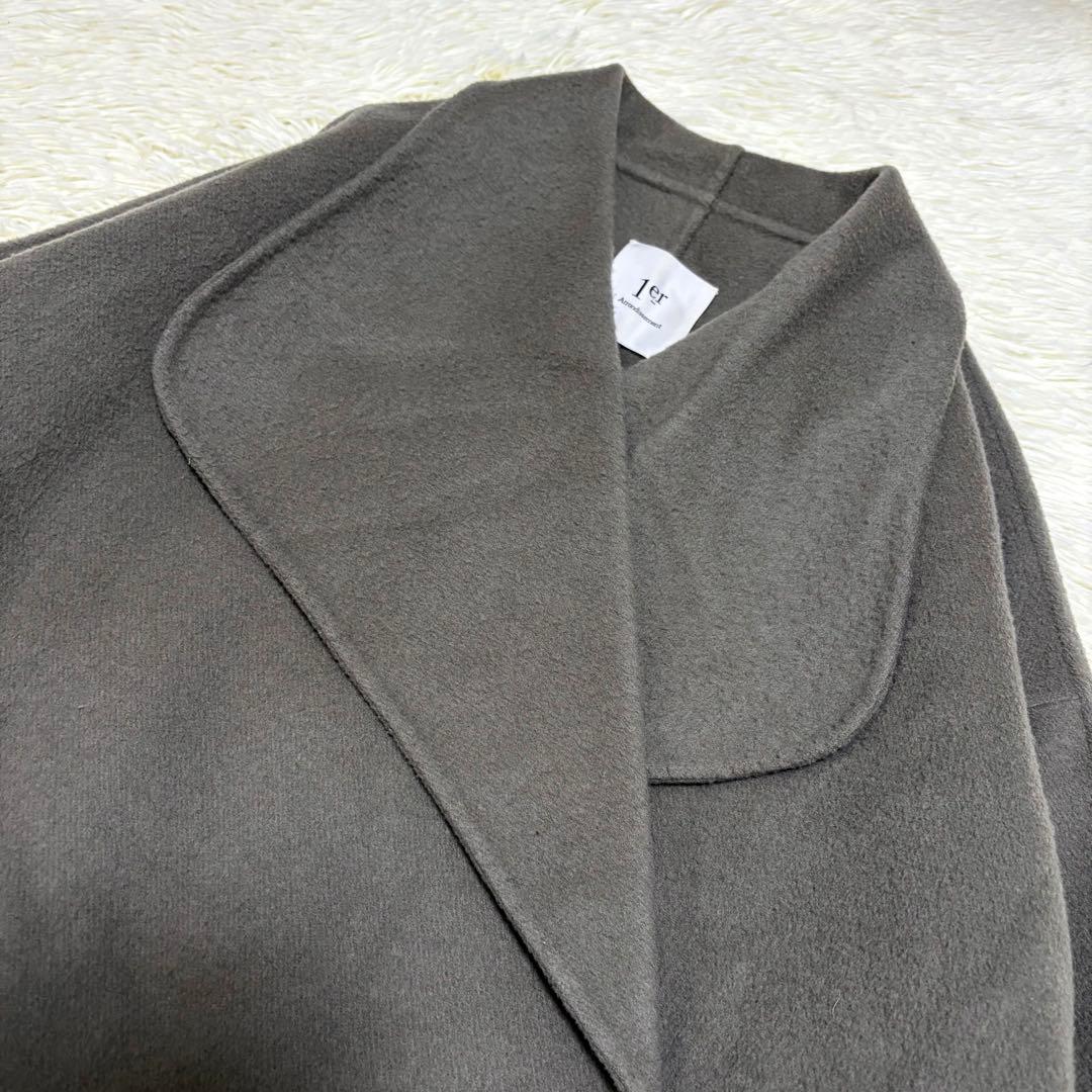 希少 プルミエアロンディスモン ダブルビーバー　ショール リバーコート 36