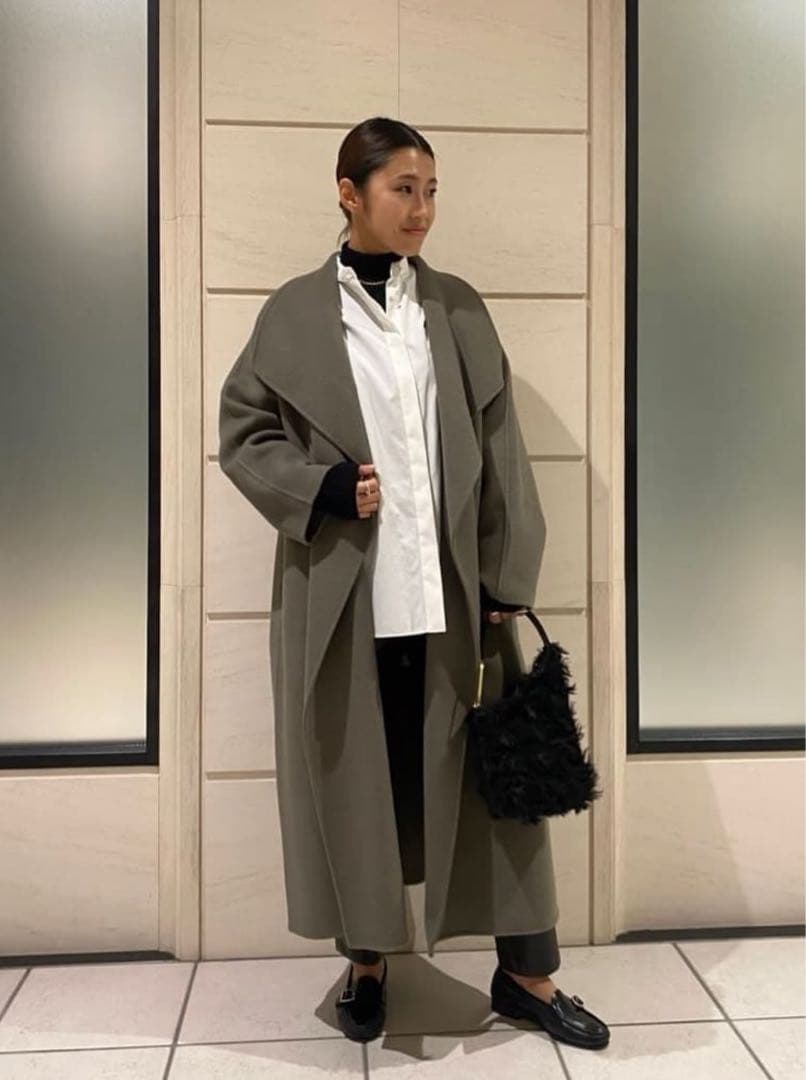 希少 プルミエアロンディスモン ダブルビーバー　ショール リバーコート 36