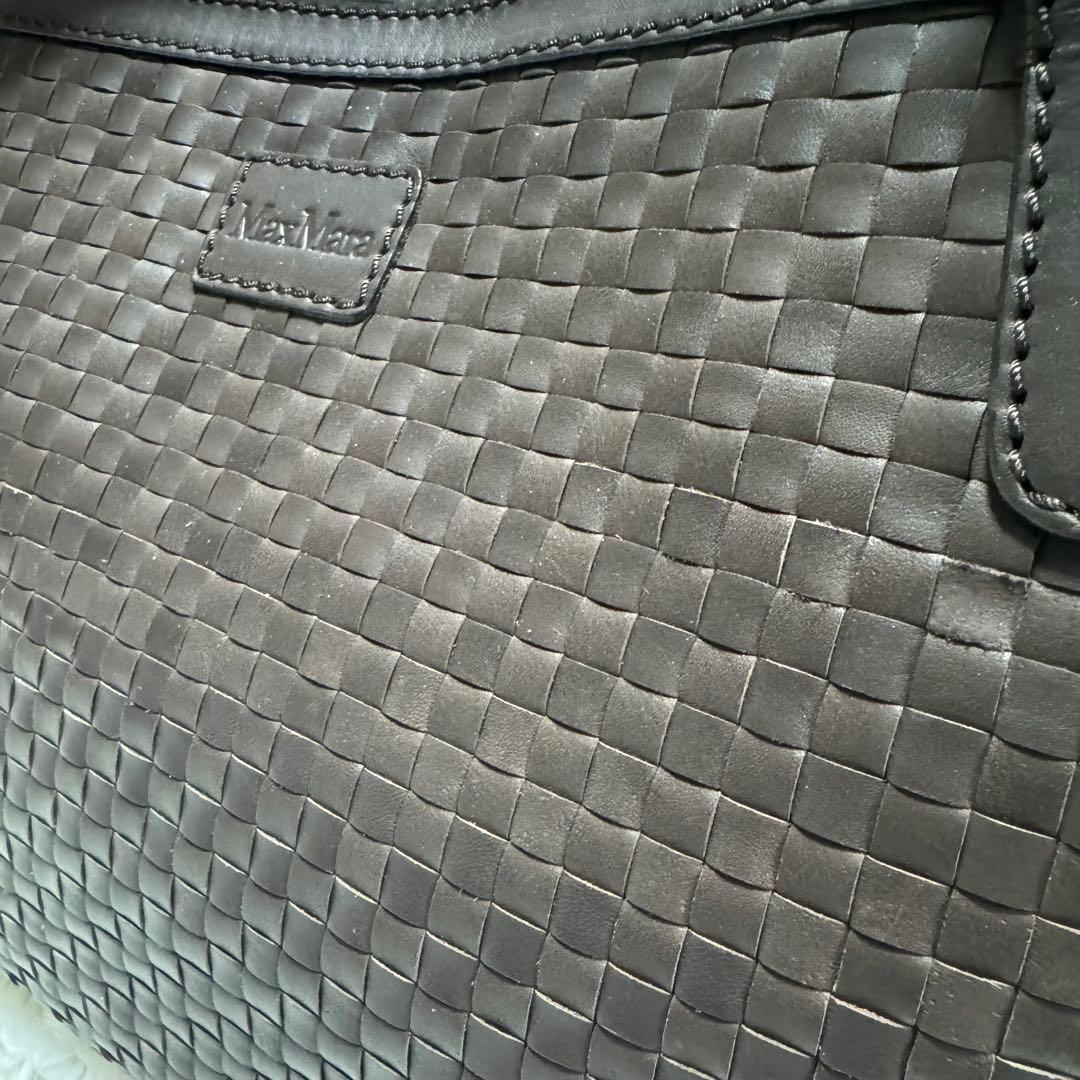 Max Mara トートバッグ　イントレチャート　カラー(ダークブラウン)