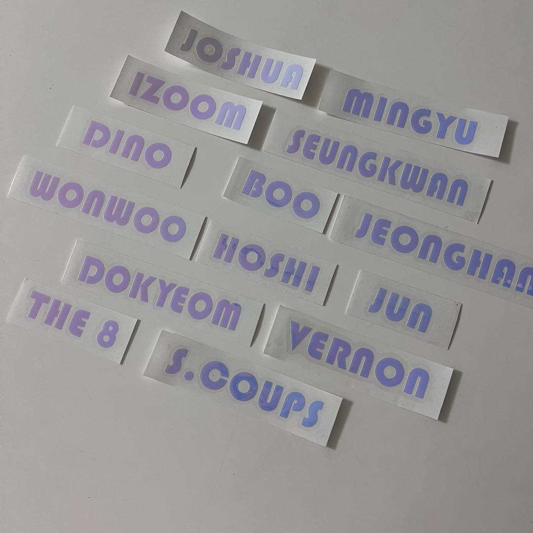 セブチ　seventeen ペンライト ステッカー　名前　オーダー