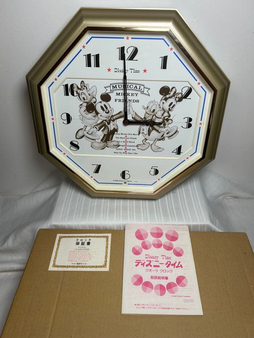 ★動作品！ セイコー ディズニータイム 壁掛け時計 八角形時計 ★美品 元箱