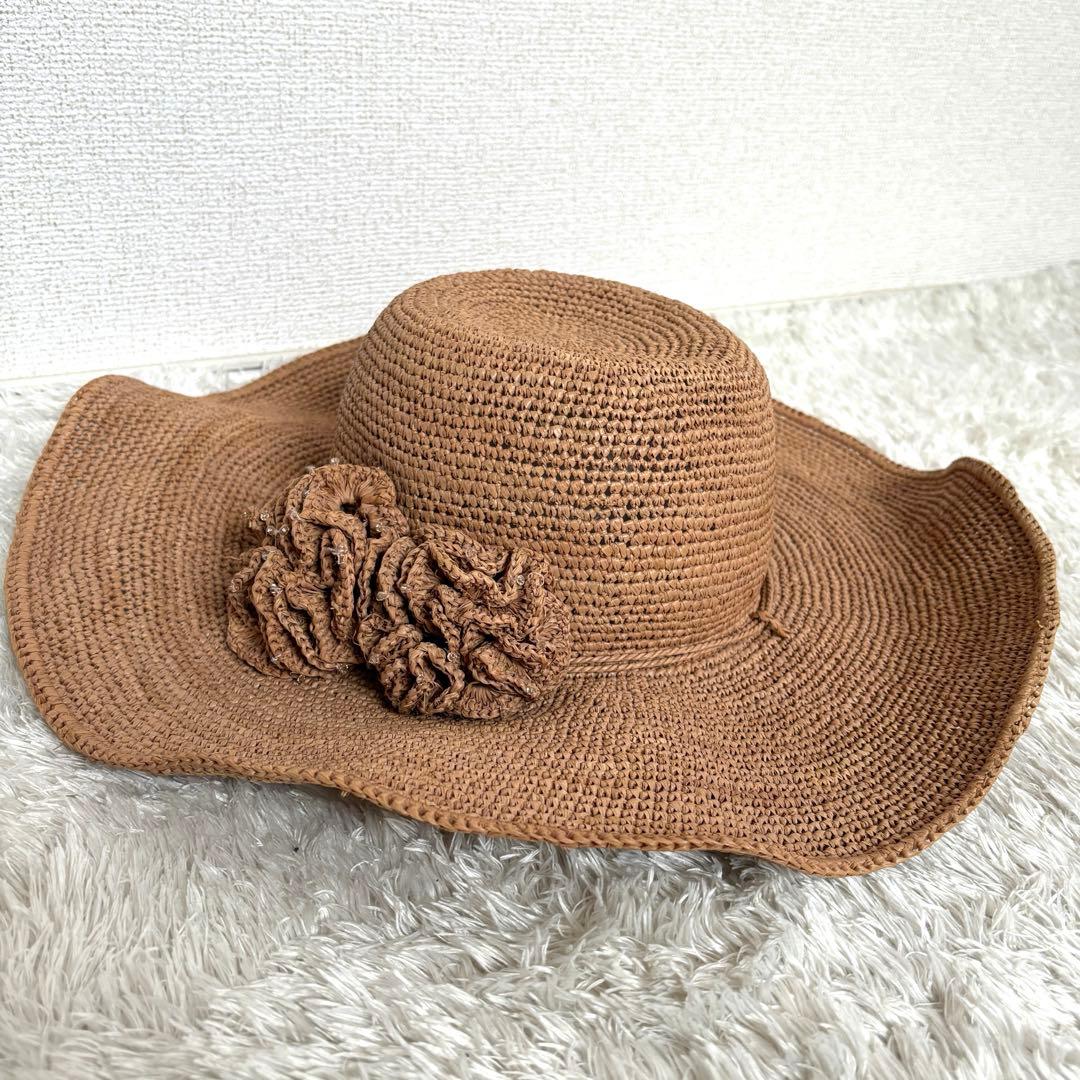 未使用級✨HELEN KAMINSKI フラワーチャーム　麦わら帽子